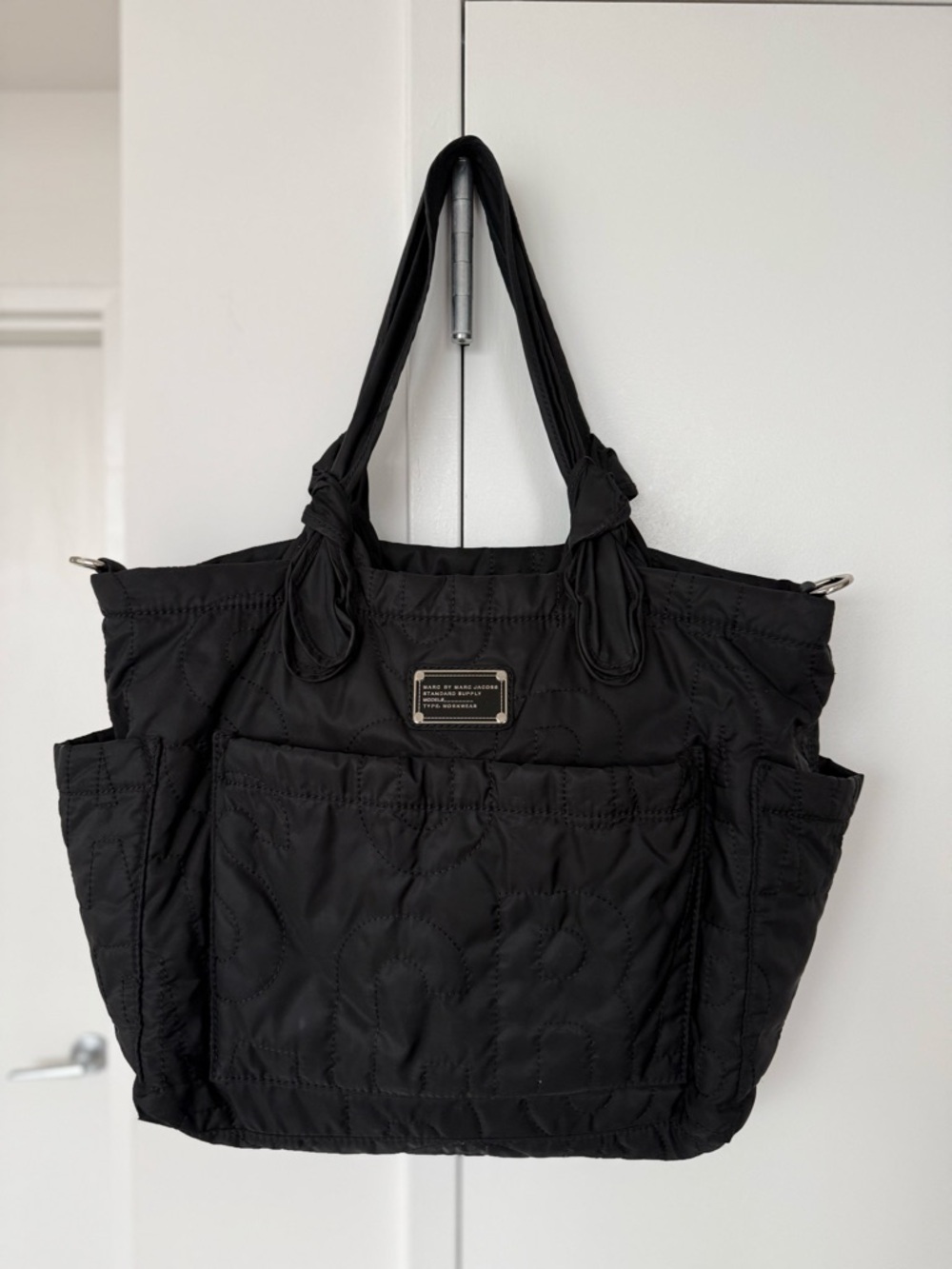 Marc Jacobs Workwear Black Quilted Tote Bag